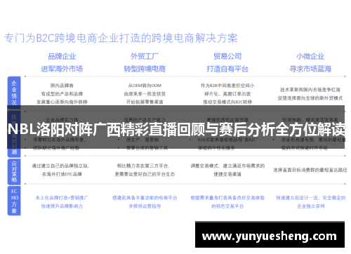 NBL洛阳对阵广西精彩直播回顾与赛后分析全方位解读